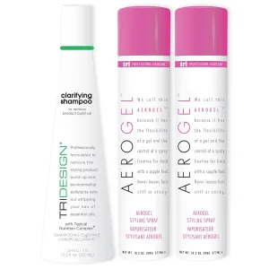 TRIDESIGN TRI Professional Clarifying Liquid Shampoo - Hair Care for Build Up & Impurities - Perfect Hair Care Products for Deep Cleansing & Everyday Shampoo - 10.5 fl. oz.