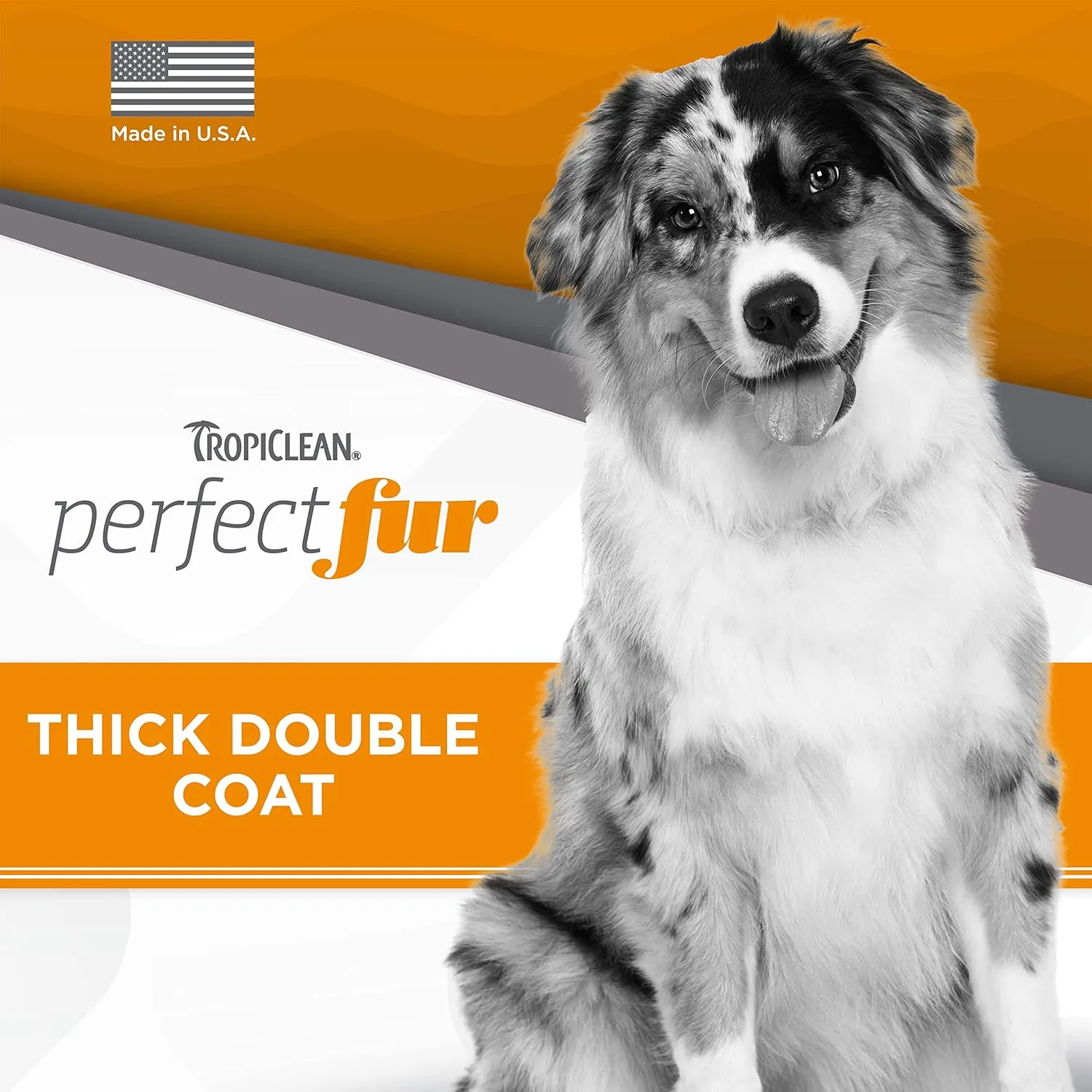 TropiClean Perfect Fur Detangling and Deshedding Dog Shampoo for Breeds with Thick Double Coats, Natural Moisturizing Shampoo, Puppy Safe, 16oz.