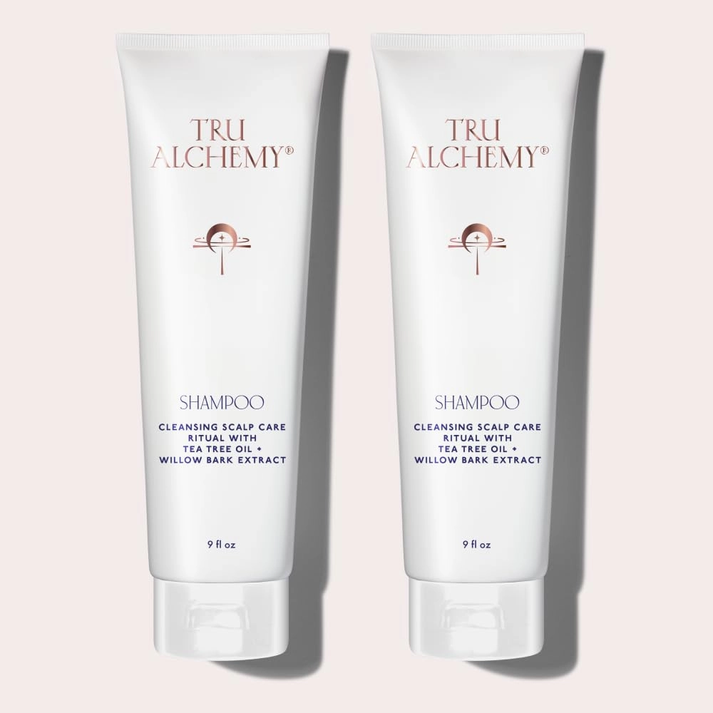 Tru Alchemy Shampoo for Growth, Volume & Scalp Health | Naturally-Derived with Tea Tree & Peppermint Oil plus Keratin & Saw Palmetto | Sulfate & Paraben Free | 9 oz. (2-Pack)