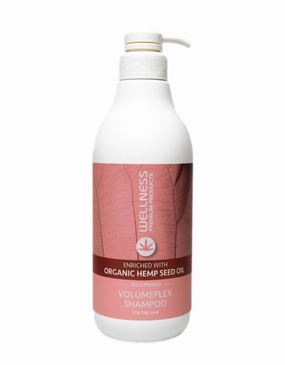 Wellness Premium Products Volumeplex Volumizing Shampoo for Fine Hair | Hyaluronic Acid & Organic Hemp Seed Oil | Volume-Boosting, Nourishing Formula | Plant-Based Therapy, Color Safe, 1L (33.8 fl.oz)