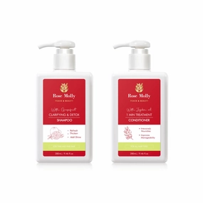 White Grapefruit Clarifying & Detox Shampoo, 1 Min Treatment Conditioner Set, 9.46 fl oz
