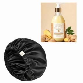 YANIBEST Satin Bonnet for Sleeping, Hair Bonnets for Women and Men, Anti Dandruff Shampoo Natural Formula Ginger Shampoo