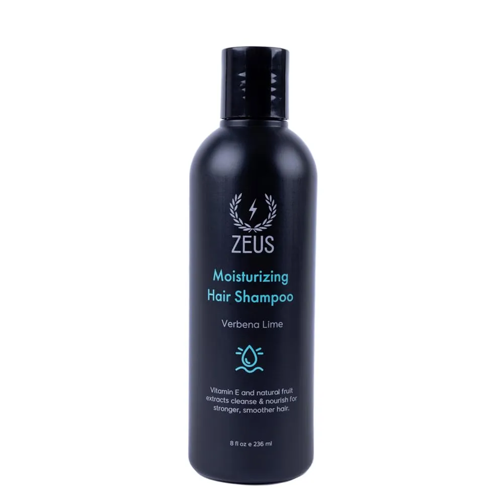 ZEUS Moisturizing Daily Shampoo – Cleansing Shampoo with Natural Fruit Extracts for Healthy, Stronger & Smoother Hair (Made in USA) Verbena Lime