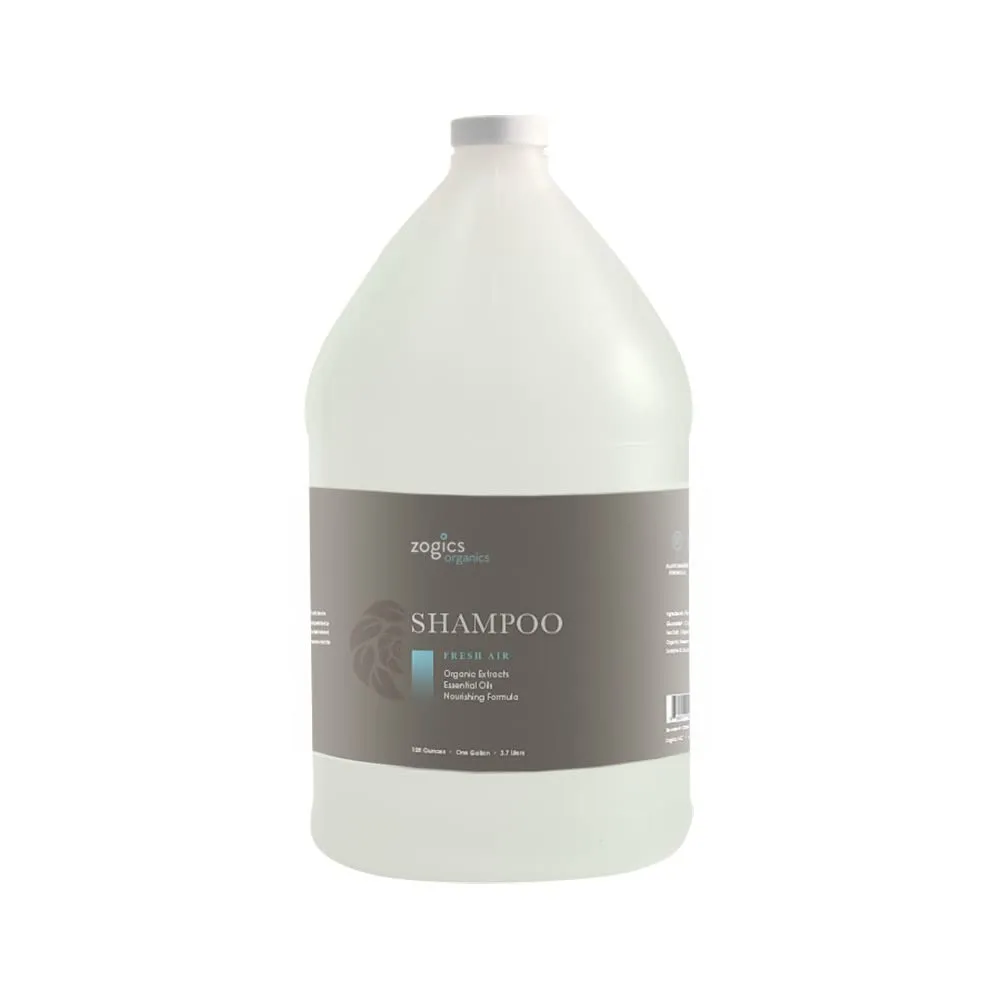 Zogics Organics Shampoo – Organic Shampoo for Women and Men, Hydrating Hair Shampoo with Natural Ingredients like Aloe Vera, Avocado, and Calendula Oil (Fresh Air Scent, 1 Gallon)